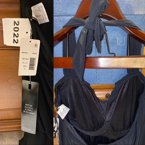 MAGICSUIT DRAPE SOLIDS BROOKE
UNDERWIRE ROMPER 1-PIECE Bare
Necessities 16W $172 - Picture 5 of 6